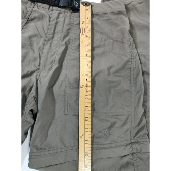 Mountain Hardware Convertible Nylon Pants/Shorts Women's 8 Belted Khaki Stone - Picture 8 of 11